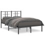 Estructura de cama con cabecero metal negro 120x190 cm de , Camas y somieres - Ref: Foro24-355558, Precio: 94,17 €, Descuento: %