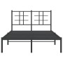 Estructura de cama con cabecero metal negro 120x190 cm de , Camas y somieres - Ref: Foro24-355558, Precio: 94,17 €, Descuento: %