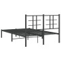 Estructura de cama con cabecero metal negro 120x190 cm de , Camas y somieres - Ref: Foro24-355558, Precio: 94,17 €, Descuento: %