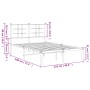 Estructura de cama con cabecero metal negro 120x190 cm de , Camas y somieres - Ref: Foro24-355558, Precio: 94,17 €, Descuento: %