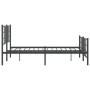 Estructura de cama cabecero y estribo metal negro 140x190 cm de , Camas y somieres - Ref: Foro24-355579, Precio: 114,30 €, De...