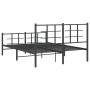 Estructura de cama cabecero y estribo metal negro 140x190 cm de , Camas y somieres - Ref: Foro24-355579, Precio: 114,30 €, De...