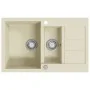Fregadero de cocina de granito con dos senos beige de , Fregaderos - Ref: Foro24-144858, Precio: 197,96 €, Descuento: %