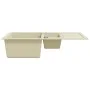 Fregadero de cocina de granito con dos senos beige de , Fregaderos - Ref: Foro24-144858, Precio: 197,96 €, Descuento: %