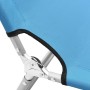 Tumbona plegable de acero y tela azul turquesa de , Tumbonas - Ref: Foro24-310329, Precio: 73,34 €, Descuento: %