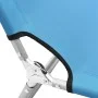 Tumbona plegable de acero y tela azul turquesa de , Tumbonas - Ref: Foro24-310329, Precio: 59,44 €, Descuento: %