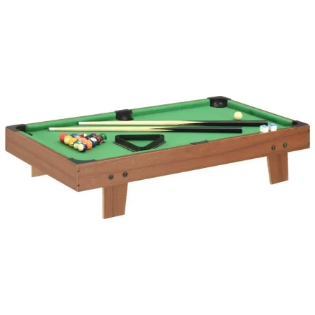 Mini mesa de billar marrón y verde 92x52x19 cm de vidaXL, Mesas de billar - Ref: Foro24-91947, Precio: 113,49 €, Descuento: %