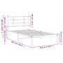 Estructura de cama con cabecero metal negro 107x203 cm de , Camas y somieres - Ref: Foro24-355557, Precio: 72,75 €, Descuento: %