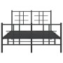 Estructura de cama con cabecero y pie metal negro 120x190 cm de , Camas y somieres - Ref: Foro24-355576, Precio: 108,97 €, De...