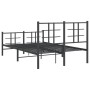 Estructura de cama con cabecero y pie metal negro 120x190 cm de , Camas y somieres - Ref: Foro24-355576, Precio: 108,97 €, De...