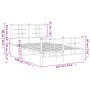 Estructura de cama con cabecero y pie metal negro 120x190 cm de , Camas y somieres - Ref: Foro24-355576, Precio: 108,97 €, De...