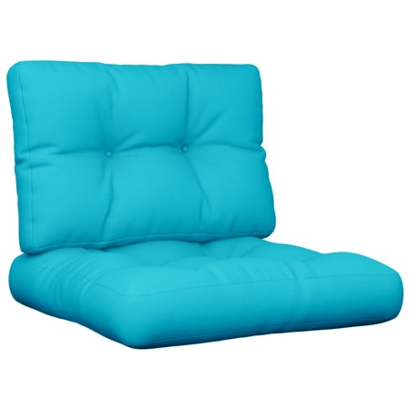 Cojines para palés 2 piezas tela turquesa de , Cojines para sillas y sofás - Ref: Foro24-360688, Precio: 45,06 €, Descuento: %