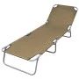 Folding lounger with adjustable taupe backrest by , Loungers - Ref: Foro24-44294, Price: 59,39 €, Discount: %