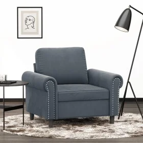 Sillón de terciopelo gris oscuro 60 cm de , Sofás - Ref: Foro24-359510, Precio: 169,40 €, Descuento: %