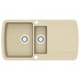 Fregadero de cocina de granito con dos senos beige de , Fregaderos - Ref: Foro24-144854, Precio: 281,39 €, Descuento: %