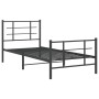 Estructura de cama con cabecero y estribo metal negro 90x190 cm de , Camas y somieres - Ref: Foro24-355571, Precio: 71,06 €, ...