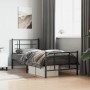 Estructura de cama con cabecero y estribo metal negro 90x190 cm de , Camas y somieres - Ref: Foro24-355571, Precio: 71,06 €, ...