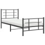 Estructura de cama con cabecero y estribo metal negro 90x190 cm de , Camas y somieres - Ref: Foro24-355571, Precio: 71,06 €, ...