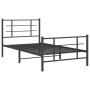 Estructura de cama con cabecero y estribo metal negro 100x190cm de , Camas y somieres - Ref: Foro24-355573, Precio: 70,64 €, ...