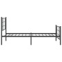 Estructura de cama con cabecero y estribo metal negro 100x190cm de , Camas y somieres - Ref: Foro24-355573, Precio: 70,64 €, ...
