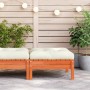 Taburete de jardín con cojín madera maciza de pino marrón cera de , Sofás modulares de exterior - Ref: Foro24-838166, Precio:...