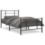 Estructura de cama con cabecero y estribo metal negro 107x203cm de , Camas y somieres - Ref: Foro24-355575, Precio: 83,34 €, ...