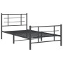 Estructura de cama con cabecero y estribo metal negro 107x203cm de , Camas y somieres - Ref: Foro24-355575, Precio: 83,34 €, ...