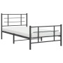 Estructura de cama con cabecero y estribo metal negro 107x203cm de , Camas y somieres - Ref: Foro24-355575, Precio: 83,34 €, ...