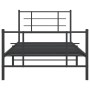 Estructura de cama con cabecero y estribo metal negro 107x203cm de , Camas y somieres - Ref: Foro24-355575, Precio: 83,34 €, ...