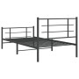 Estructura de cama con cabecero y estribo metal negro 107x203cm de , Camas y somieres - Ref: Foro24-355575, Precio: 83,34 €, ...