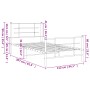 Estructura de cama con cabecero y estribo metal negro 107x203cm de , Camas y somieres - Ref: Foro24-355575, Precio: 83,34 €, ...