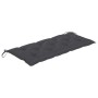 Banco Batavia de teca maciza con cojín gris antracita 120 cm de , Bancos de jardín - Ref: Foro24-3062169, Precio: 229,51 €, D...