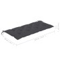 Banco Batavia de teca maciza con cojín gris antracita 120 cm de , Bancos de jardín - Ref: Foro24-3062169, Precio: 229,51 €, D...