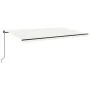Cream manual retractable awning 500x350 cm by , Awnings - Ref: Foro24-3069217, Price: 432,13 €, Discount: %