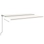 Toldo retráctil manual crema 500x350 cm de , Toldos - Ref: Foro24-3069217, Precio: 431,07 €, Descuento: %