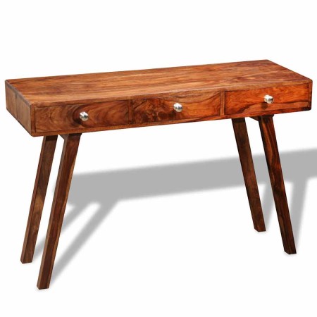 Mesa consola con 3 cajones madera maciza acacia 76 cm en Mesas auxiliares | Comprar online en Foru.es