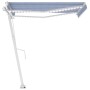 Toldo automático LED sensor de viento azul y blanco 300x250 cm de , Toldos - Ref: Foro24-3069511, Precio: 604,76 €, Descuento: %