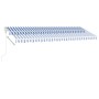 Toldo automático LED sensor de viento azul y blanco 500x300 cm de , Toldos - Ref: Foro24-3069591, Precio: 799,64 €, Descuento: %