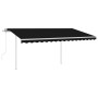 Toldo automático LED sensor de viento gris antracita 4x3,5 m de , Toldos - Ref: Foro24-3070034, Precio: 715,56 €, Descuento: %