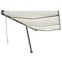 Toldo manual retráctil con luz LED color crema 600x350 cm de , Toldos - Ref: Foro24-3069882, Precio: 859,00 €, Descuento: %