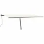 Toldo manual retráctil con luz LED color crema 600x350 cm de , Toldos - Ref: Foro24-3069882, Precio: 859,00 €, Descuento: %