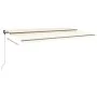 Toldo manual retráctil con luz LED color crema 600x350 cm de , Toldos - Ref: Foro24-3069882, Precio: 859,00 €, Descuento: %