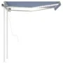 Toldo automático LED y sensor de viento azul y blanco 3x2,5 m de , Toldos - Ref: Foro24-3069911, Precio: 562,13 €, Descuento: %