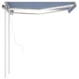 Toldo automático LED y sensor de viento azul y blanco 3x2,5 m de , Toldos - Ref: Foro24-3069911, Precio: 583,56 €, Descuento: %