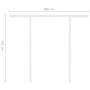 Toldo automático LED y sensor de viento azul y blanco 3x2,5 m de , Toldos - Ref: Foro24-3069911, Precio: 562,13 €, Descuento: %