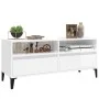 Mueble de TV madera contrachapada blanco brillo 100x34,5x44,5cm de vidaXL, Muebles TV - Ref: Foro24-831903, Precio: 71,47 €, ...