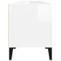 Mueble de TV madera contrachapada blanco brillo 100x34,5x44,5cm de vidaXL, Muebles TV - Ref: Foro24-831903, Precio: 71,47 €, ...