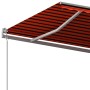 Toldo manual retráctil con postes naranja y marrón 6x3 m de , Toldos - Ref: Foro24-3070200, Precio: 558,11 €, Descuento: %