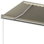 Toldo retráctil manual con postes crema 6x3,5 m de , Toldos - Ref: Foro24-3070277, Precio: 724,38 €, Descuento: %