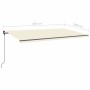 Toldo retráctil manual con postes crema 6x3,5 m de , Toldos - Ref: Foro24-3070277, Precio: 724,38 €, Descuento: %